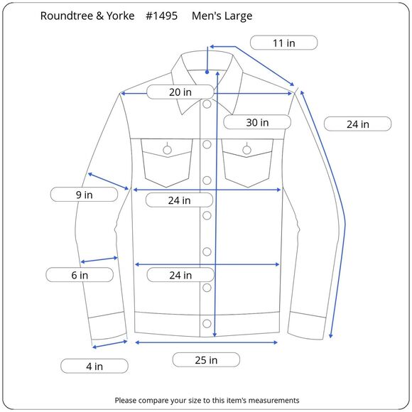 Soft Twill Work Shirt Relaxed Fit Men's Large Outdoor Comfort Roundtree & Yorke - Picture 14 of 14